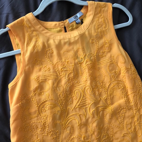Q&A Embroidered Mustard Top - Picture 7 of 7